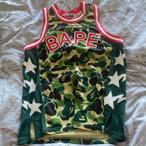Camouflage BAPE basketball jersey